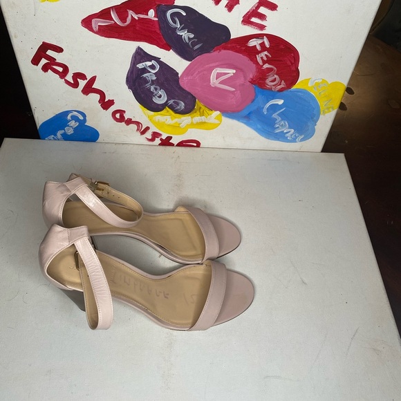 J Crew Pink Ankle Strap Block Stacked Heel Size 12 - Picture 3 of 7